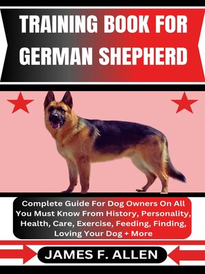 cover image of TRAINING BOOK FOR GERMAN SHEPHERD